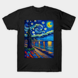 Miami beach at starry night T-Shirt